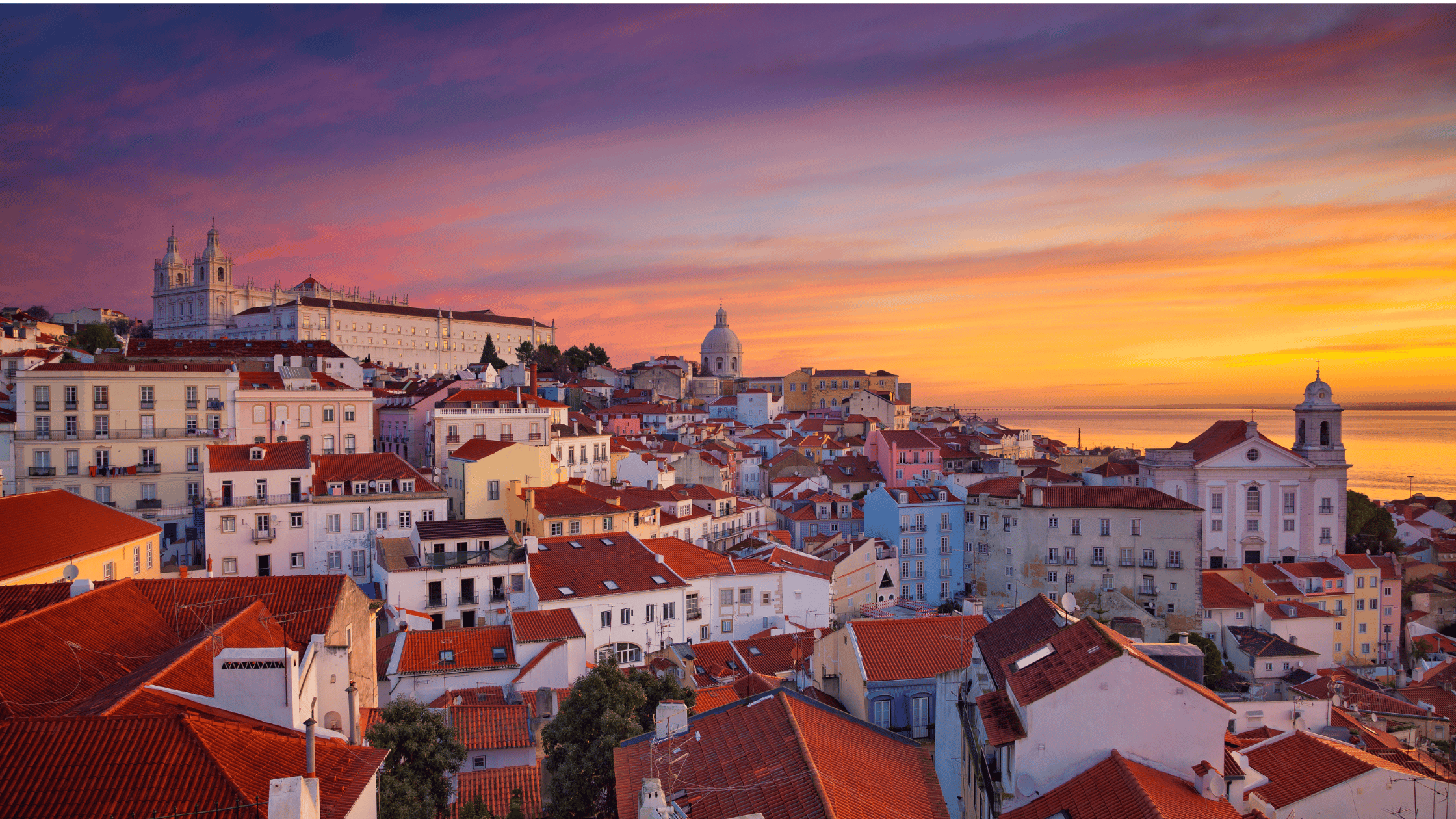 Skyline of Lisbon, Portugal. New Carbray branch set here